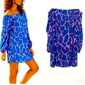 Lilly Pulitzer Adria stretch dress tiki pink